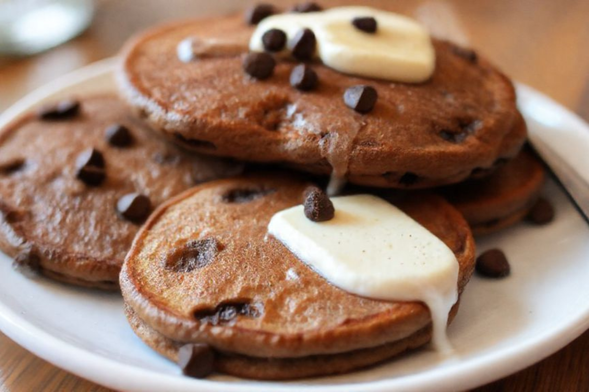 Chocolate Chocolate Chip Pancakes