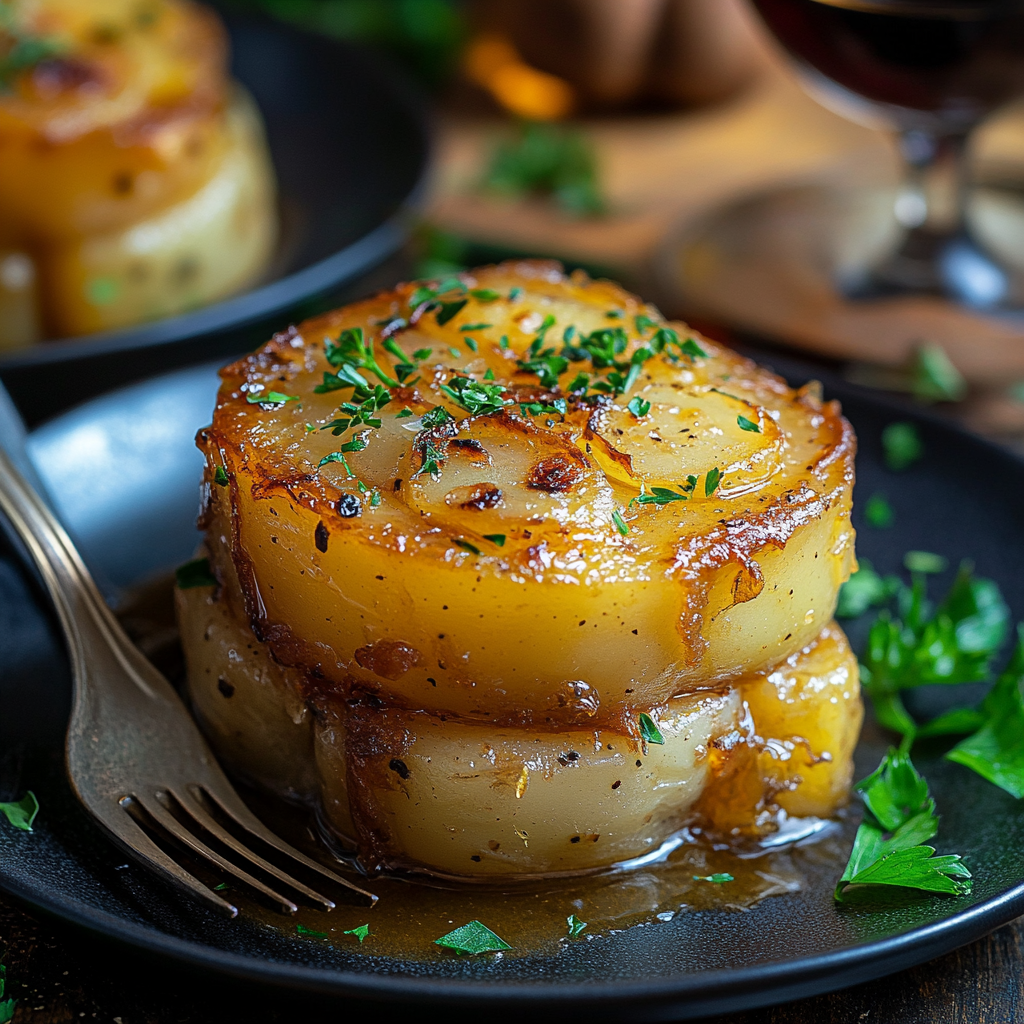 Plated Onion Soup Potatoes with Lipton