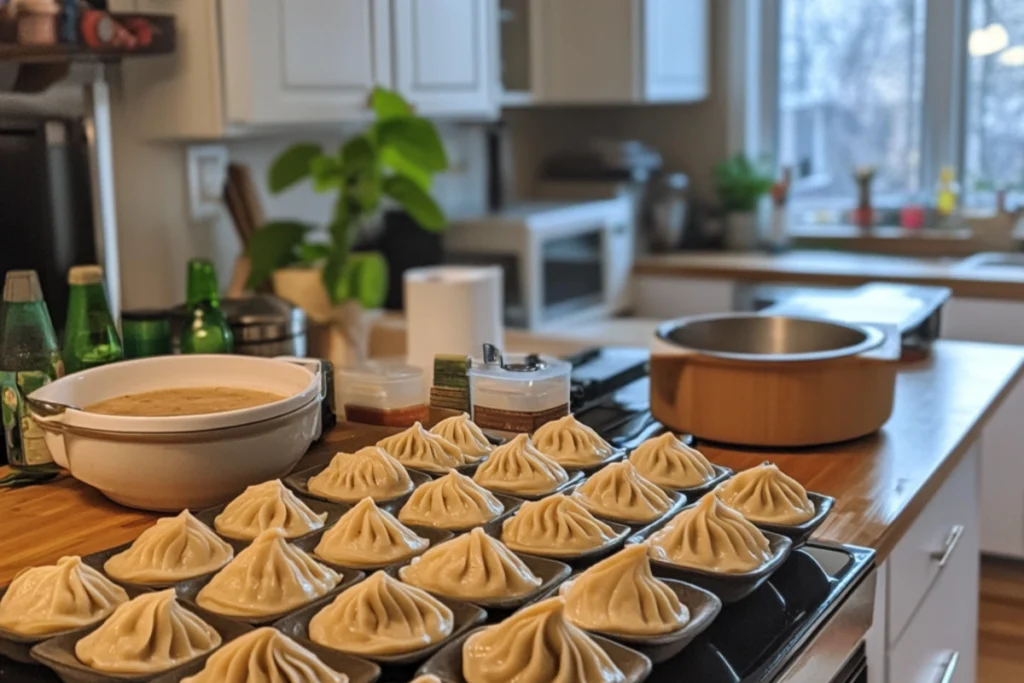 Pleating Vegetarian Soup Dumplings