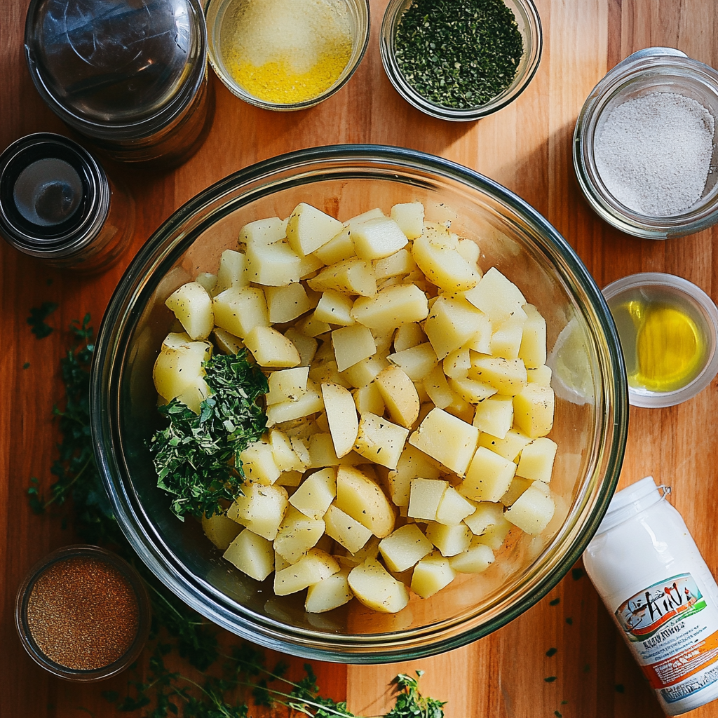 Preparation of Onion Soup Potatoes