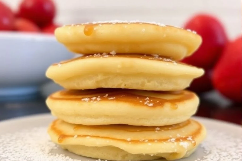 What are mini pancakes made of?