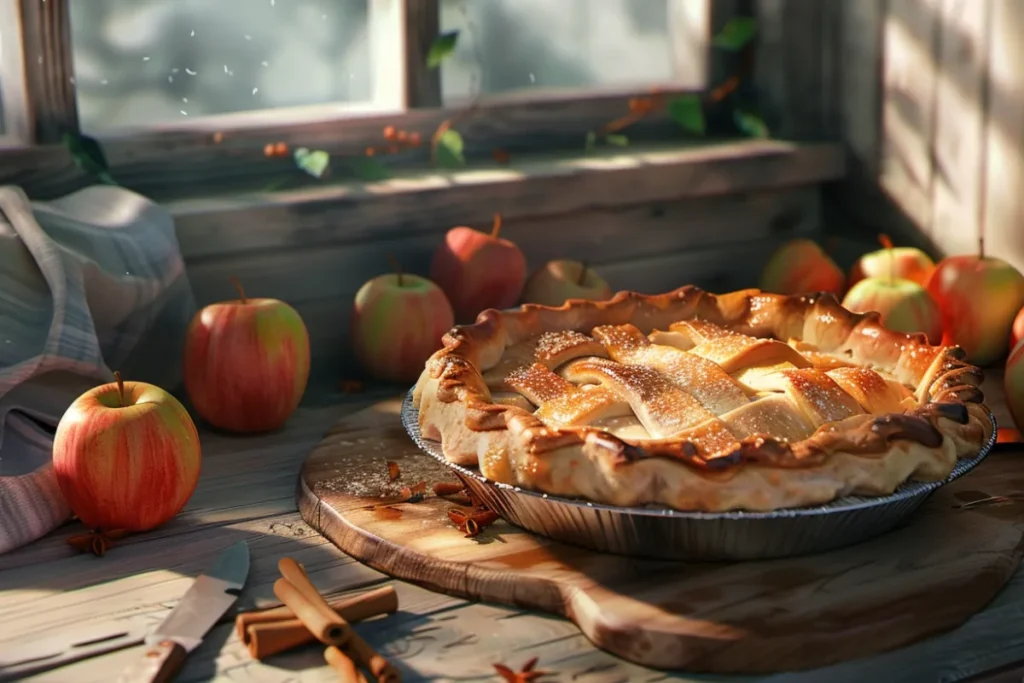 Perfectly baked apple pie with a golden crust, a must-have when you make apple pie for any occasion, showcasing the best way to make apple pie every time.