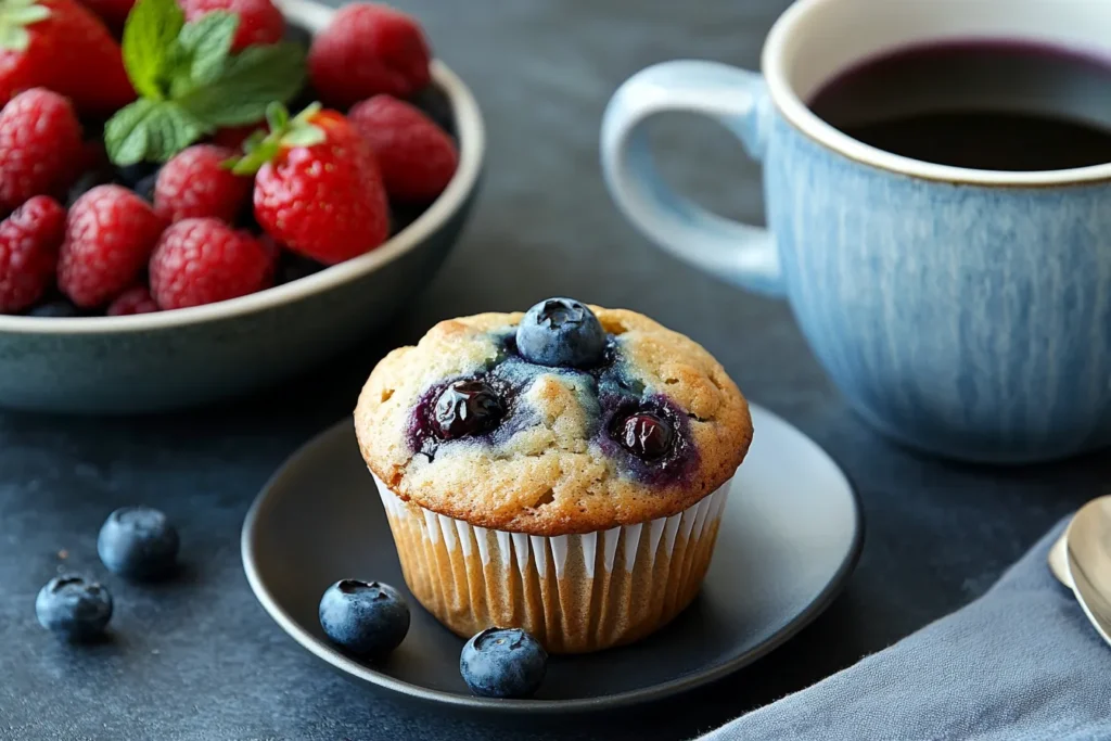 Blueberry Protein Muffin Breakfast Idea