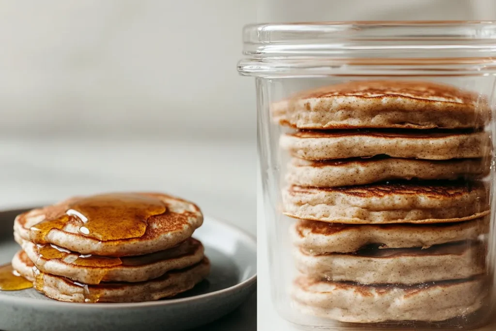 Freezing and Reheating Oatmeal Flour Pancakes